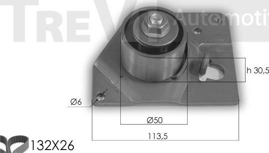 Trevi Automotive KD1273 - Kit cinghie dentate autozon.pro