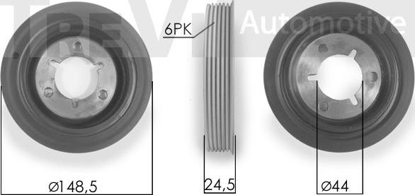 Trevi Automotive PC1092 - Puleggia cinghia, Albero a gomiti autozon.pro