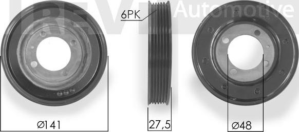 Trevi Automotive PC1048 - Puleggia cinghia, Albero a gomiti autozon.pro