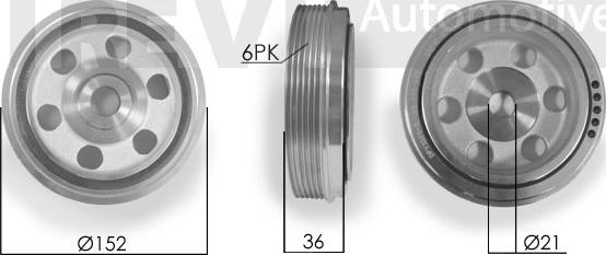 Trevi Automotive PC1043 - Puleggia cinghia, Albero a gomiti autozon.pro