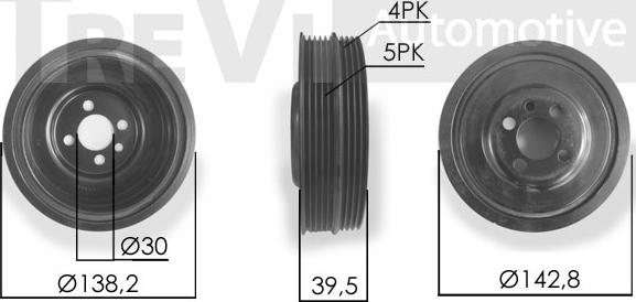 Trevi Automotive PC1064 - Puleggia cinghia, Albero a gomiti autozon.pro