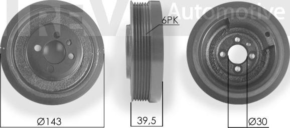 Trevi Automotive PC1066 - Puleggia cinghia, Albero a gomiti autozon.pro