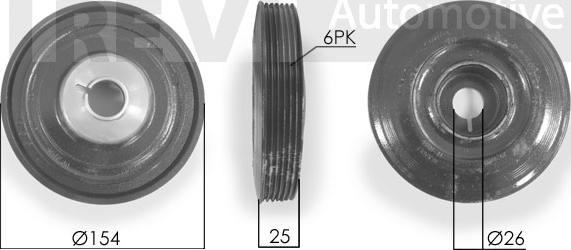 Trevi Automotive PC1061 - Puleggia cinghia, Albero a gomiti autozon.pro