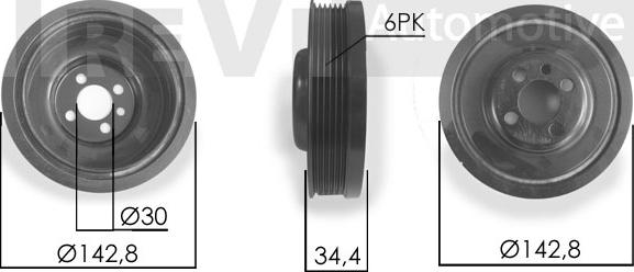 Trevi Automotive PC1063 - Puleggia cinghia, Albero a gomiti autozon.pro