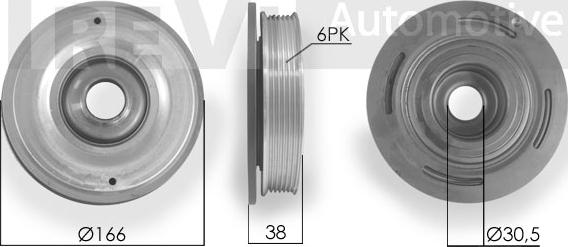 Trevi Automotive PC1009 - Puleggia cinghia, Albero a gomiti autozon.pro