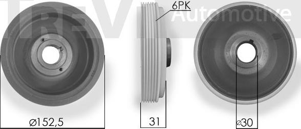 Trevi Automotive PC1006 - Puleggia cinghia, Albero a gomiti autozon.pro