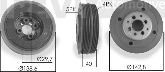 Trevi Automotive PC1013 - Puleggia cinghia, Albero a gomiti autozon.pro