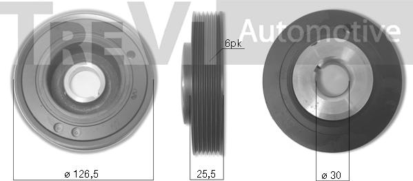 Trevi Automotive PC1080 - Puleggia cinghia, Albero a gomiti autozon.pro