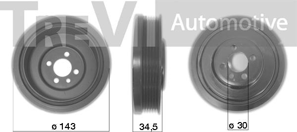 Trevi Automotive PC1036 - Puleggia cinghia, Albero a gomiti autozon.pro