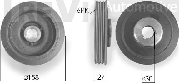 Trevi Automotive PC1030 - Puleggia cinghia, Albero a gomiti autozon.pro