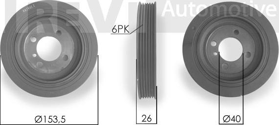 Trevi Automotive PC1033 - Puleggia cinghia, Albero a gomiti autozon.pro