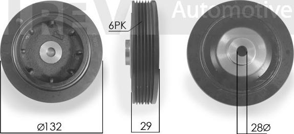 Trevi Automotive PC1025 - Puleggia cinghia, Albero a gomiti autozon.pro