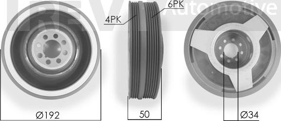 Trevi Automotive PC1026 - Puleggia cinghia, Albero a gomiti autozon.pro