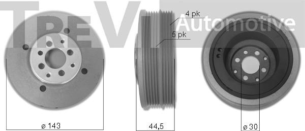 Trevi Automotive PC1028 - Puleggia cinghia, Albero a gomiti autozon.pro