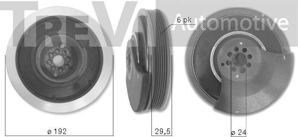 Trevi Automotive PC1027 - Puleggia cinghia, Albero a gomiti autozon.pro