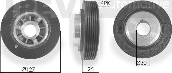 Trevi Automotive PC1079 - Puleggia cinghia, Albero a gomiti autozon.pro