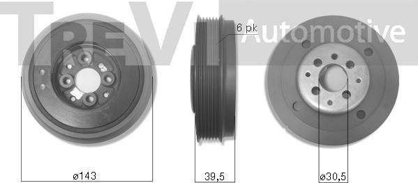 Trevi Automotive PC1070 - Puleggia cinghia, Albero a gomiti autozon.pro