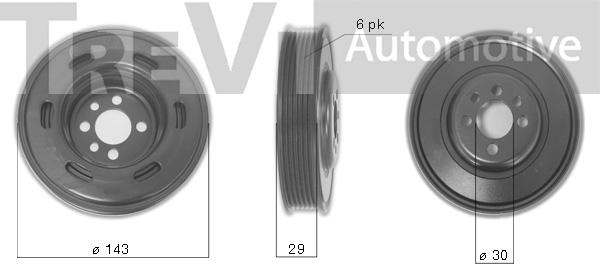 Trevi Automotive PC1077 - Puleggia cinghia, Albero a gomiti autozon.pro