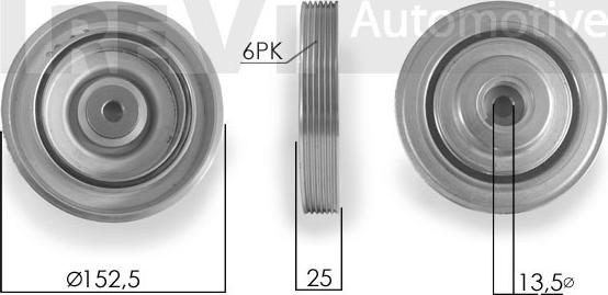 Trevi Automotive PC1191 - Puleggia cinghia, Albero a gomiti autozon.pro