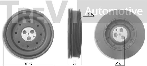 Trevi Automotive PC1198 - Puleggia cinghia, Albero a gomiti autozon.pro