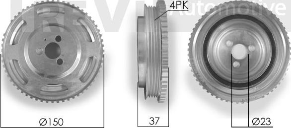 Trevi Automotive PC1143 - Puleggia cinghia, Albero a gomiti autozon.pro