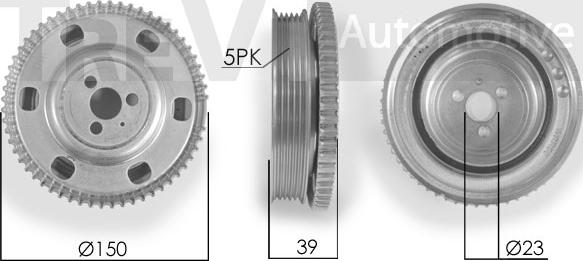 Trevi Automotive PC1155 - Puleggia cinghia, Albero a gomiti autozon.pro