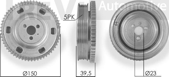 Trevi Automotive PC1168 - Puleggia cinghia, Albero a gomiti autozon.pro