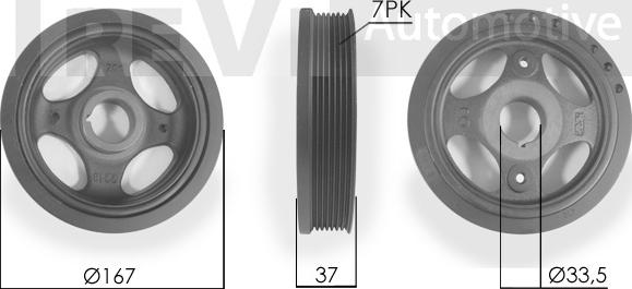 Trevi Automotive PC1104 - Puleggia cinghia, Albero a gomiti autozon.pro