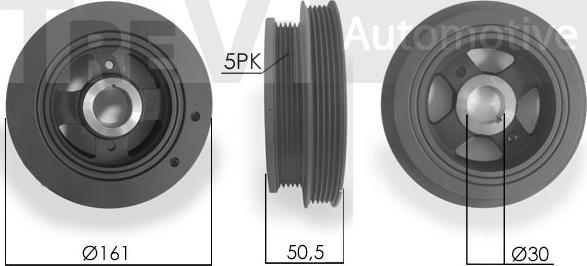 Trevi Automotive PC1100 - Puleggia cinghia, Albero a gomiti autozon.pro