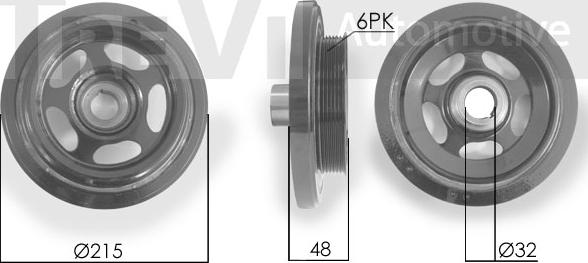 Trevi Automotive PC1108 - Puleggia cinghia, Albero a gomiti autozon.pro