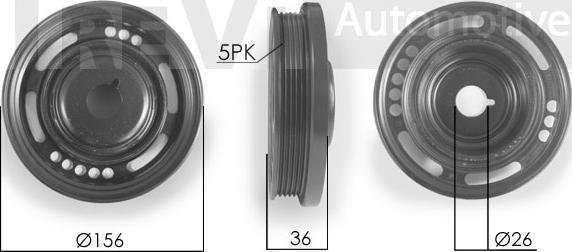 Trevi Automotive PC1102 - Puleggia cinghia, Albero a gomiti autozon.pro