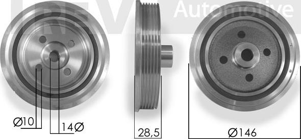 Trevi Automotive PC1119 - Puleggia cinghia, Albero a gomiti autozon.pro