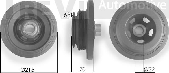 Trevi Automotive PC1111 - Puleggia cinghia, Albero a gomiti autozon.pro