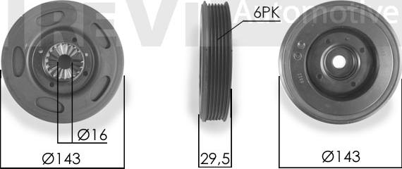 Trevi Automotive PC1181 - Puleggia cinghia, Albero a gomiti autozon.pro