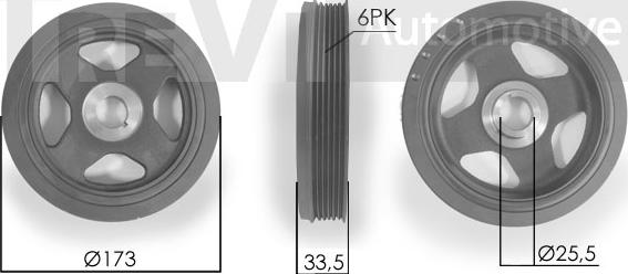 Trevi Automotive PC1135 - Puleggia cinghia, Albero a gomiti autozon.pro