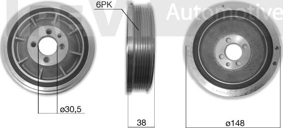 Trevi Automotive PC1138 - Puleggia cinghia, Albero a gomiti autozon.pro