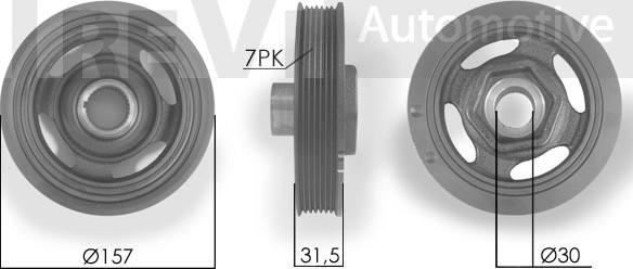 Trevi Automotive PC1137 - Puleggia cinghia, Albero a gomiti autozon.pro