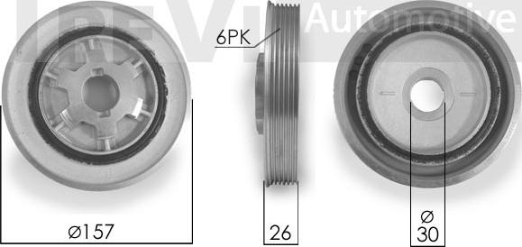 Trevi Automotive PC1124 - Puleggia cinghia, Albero a gomiti autozon.pro