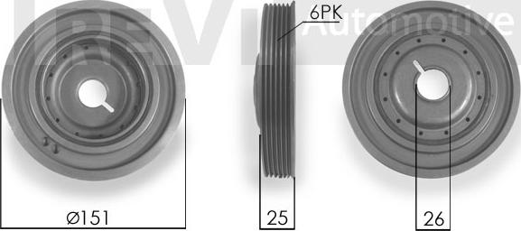 Trevi Automotive PC1122 - Puleggia cinghia, Albero a gomiti autozon.pro