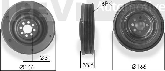 Trevi Automotive PC1243 - Puleggia cinghia, Albero a gomiti autozon.pro