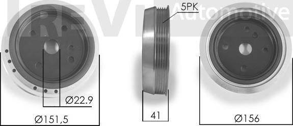 Trevi Automotive PC1242 - Puleggia cinghia, Albero a gomiti autozon.pro