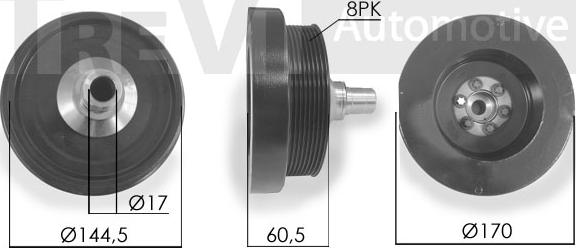 Trevi Automotive PC1247 - Puleggia cinghia, Albero a gomiti autozon.pro