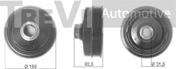 Trevi Automotive PC1263 - Puleggia cinghia, Albero a gomiti autozon.pro