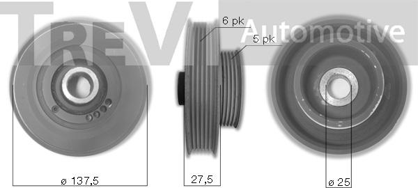 Trevi Automotive PC1205 - Puleggia cinghia, Albero a gomiti autozon.pro