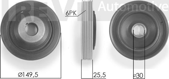 Trevi Automotive PC1212 - Puleggia cinghia, Albero a gomiti autozon.pro