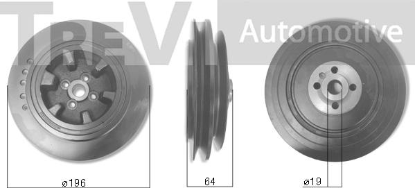 Trevi Automotive PC1282 - Puleggia cinghia, Albero a gomiti autozon.pro