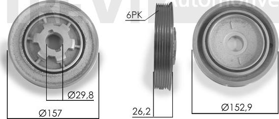 Trevi Automotive PC1239 - Puleggia cinghia, Albero a gomiti autozon.pro