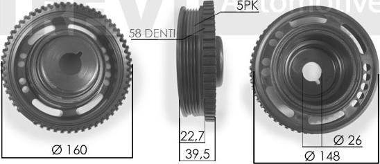 Trevi Automotive PC1231 - Puleggia cinghia, Albero a gomiti autozon.pro