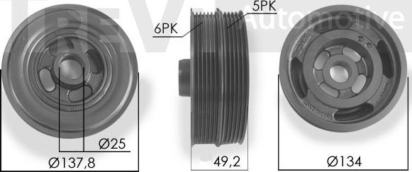 Trevi Automotive PC1238 - Puleggia cinghia, Albero a gomiti autozon.pro