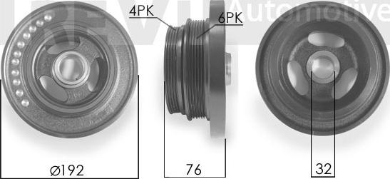 Trevi Automotive PC1220 - Puleggia cinghia, Albero a gomiti autozon.pro